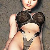 Nice-looking 3d breasty toon women posing.
